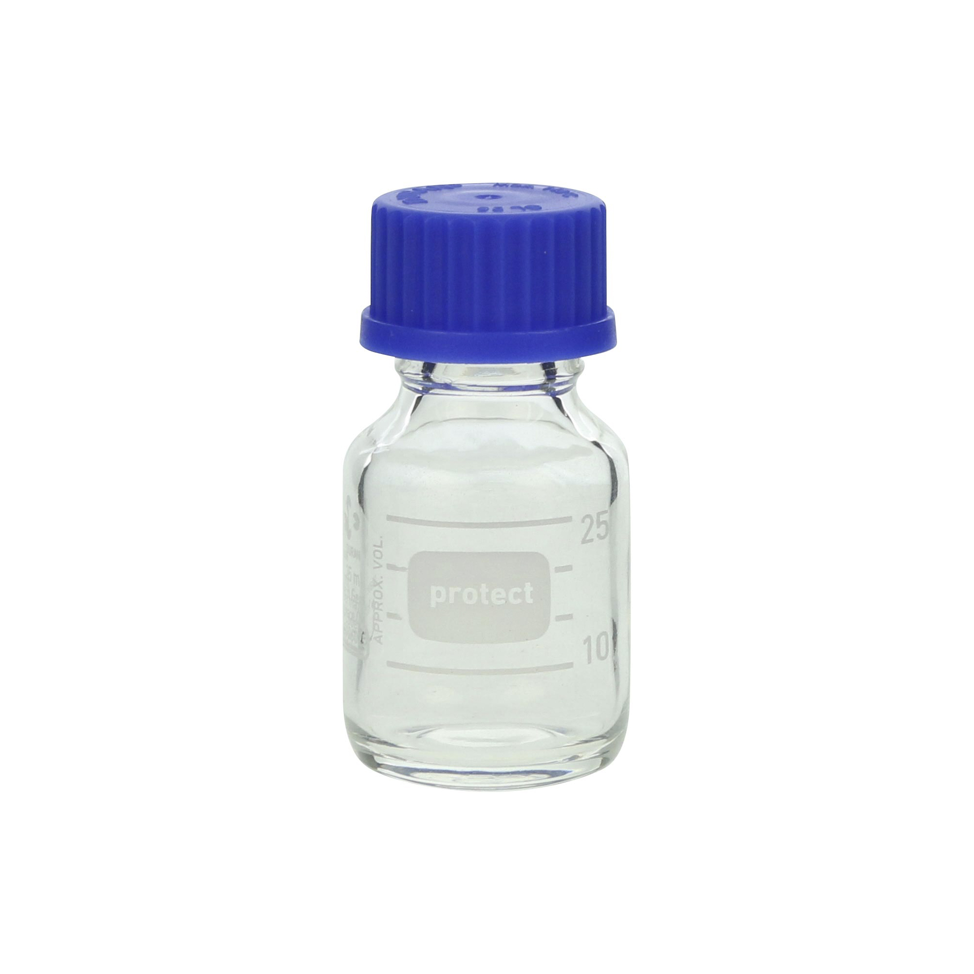 ねじ口びん セーフティコート 青キャップ付 25mL