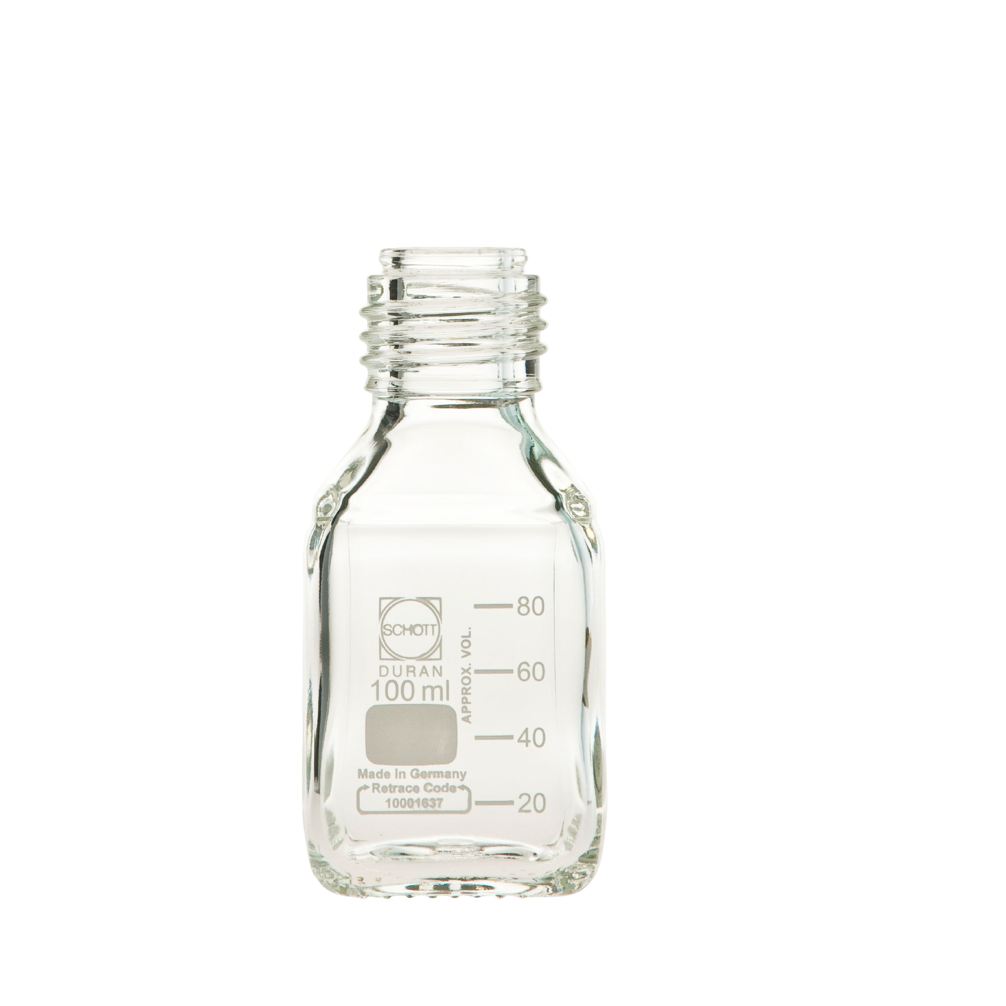 ねじ口角びん(メジュームびん) びんノミ 100mL