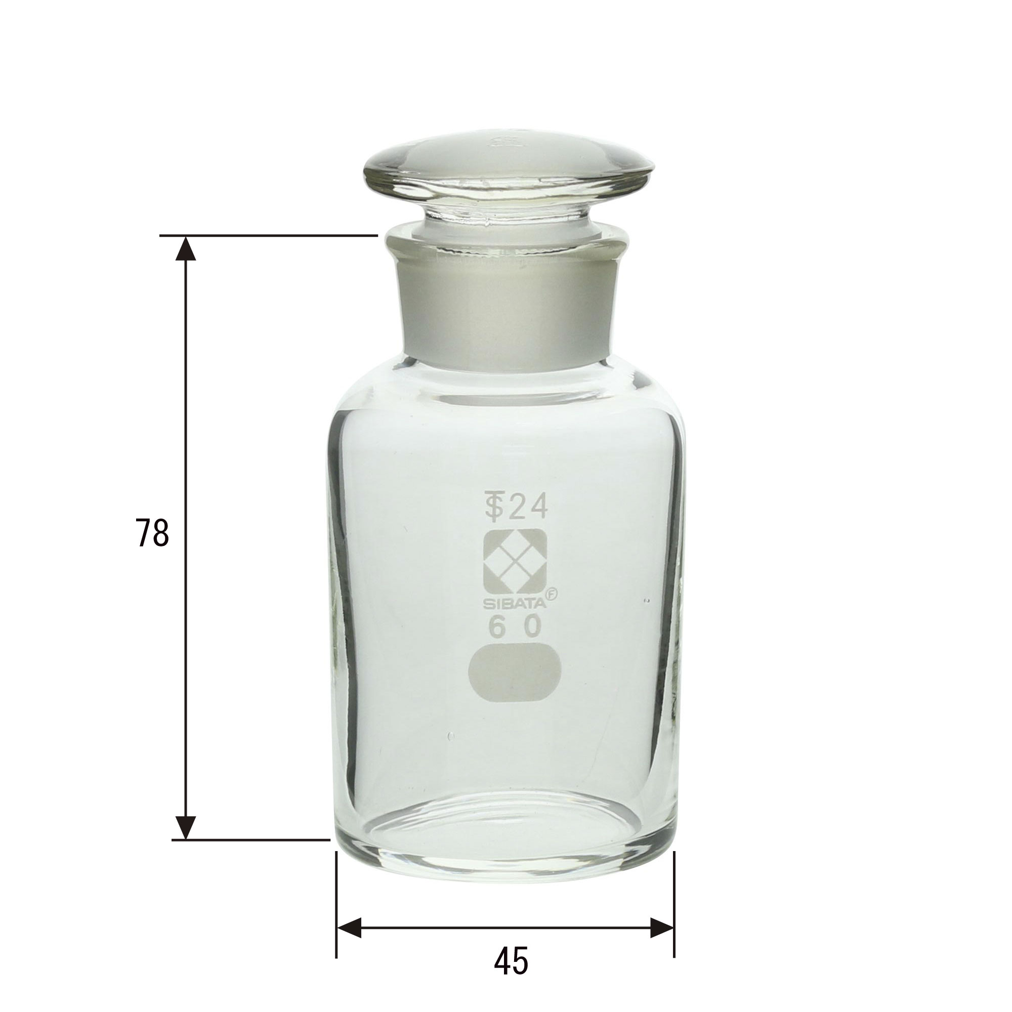 試薬びん 広口 60mL
