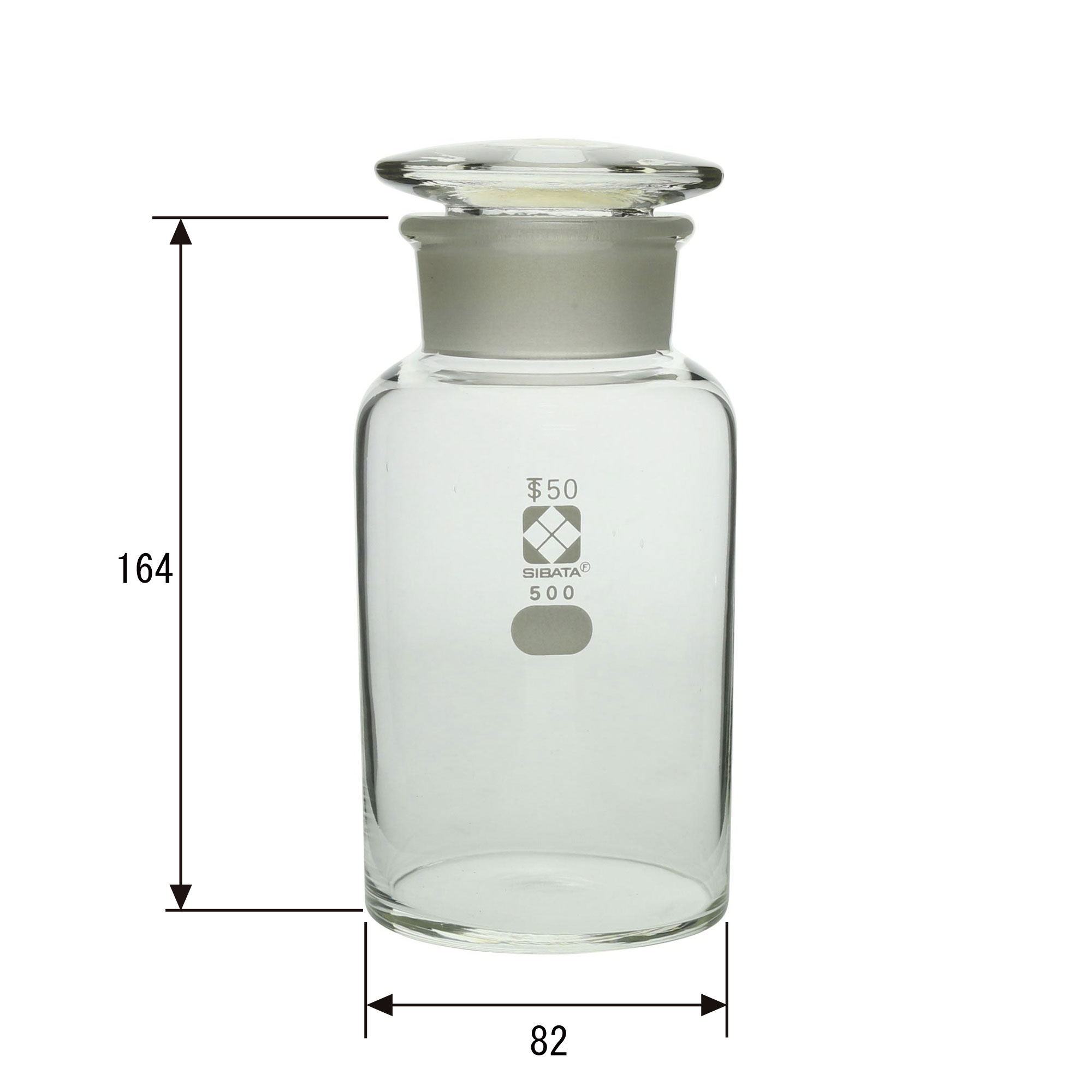 試薬びん 広口 500mL