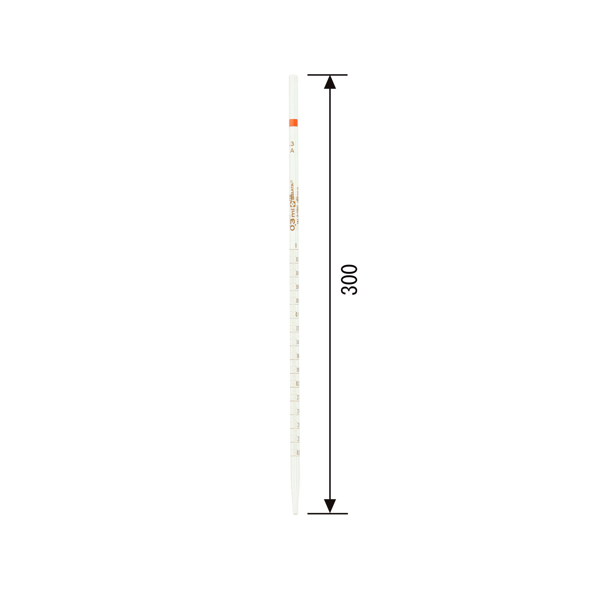 メスピペット 中間目盛 スーパーグレード 0.3mL