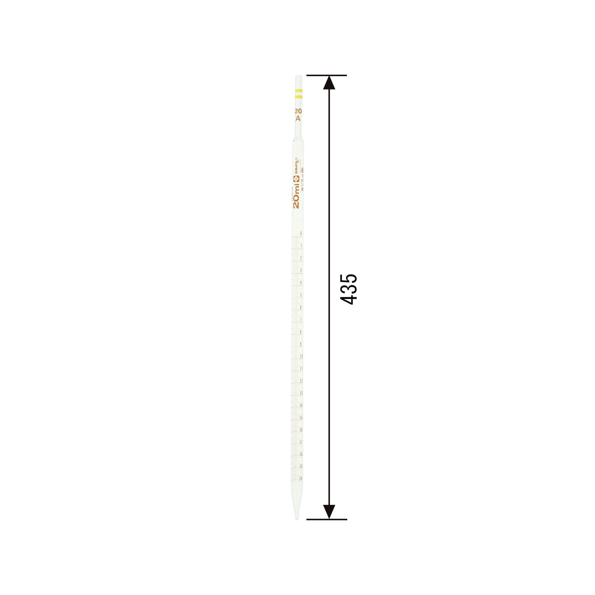 メスピペット 中間目盛 スーパーグレード 20mL