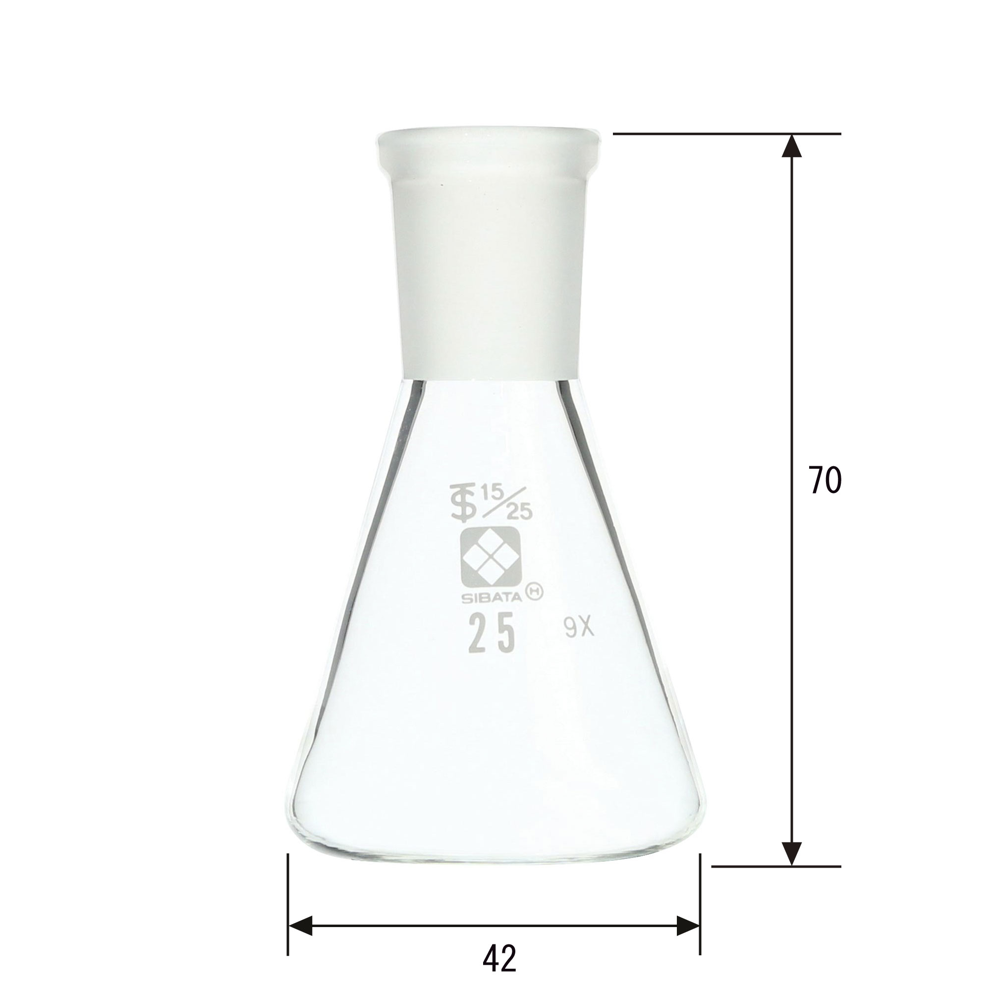 共通摺合三角フラスコ 25mL