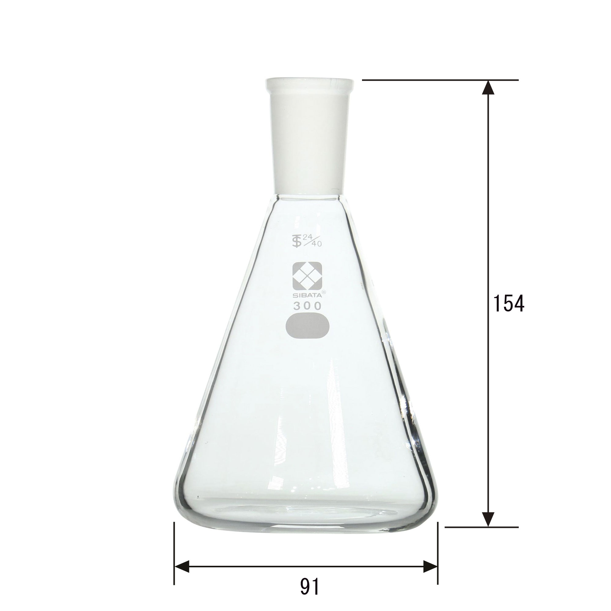 共通摺合三角フラスコ 300mL