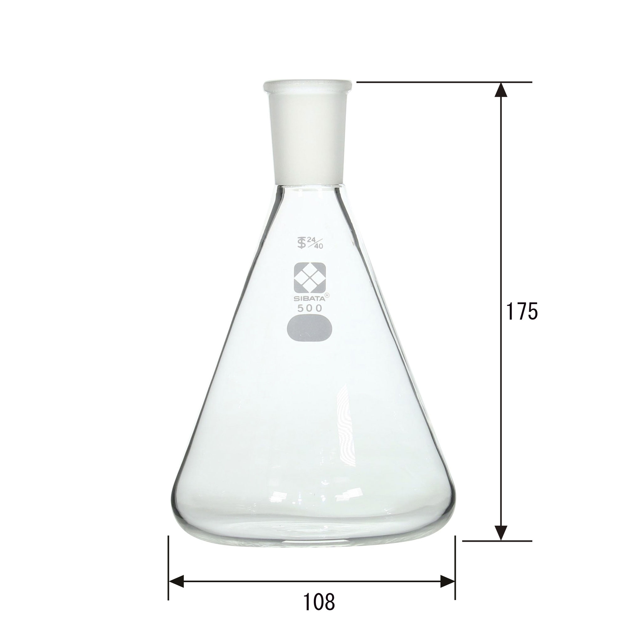 共通摺合三角フラスコ 500mL