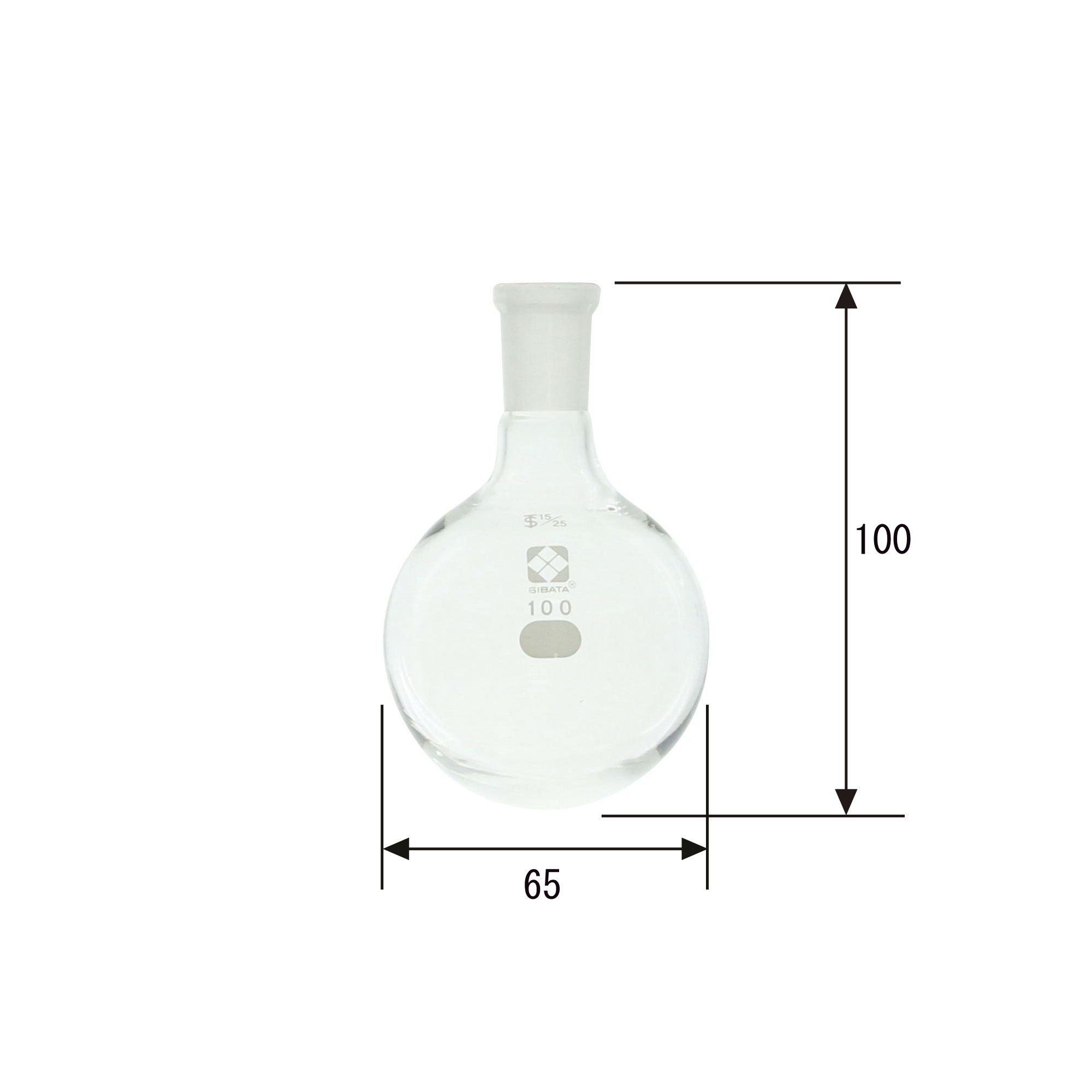 共通摺合丸底フラスコ 100mL