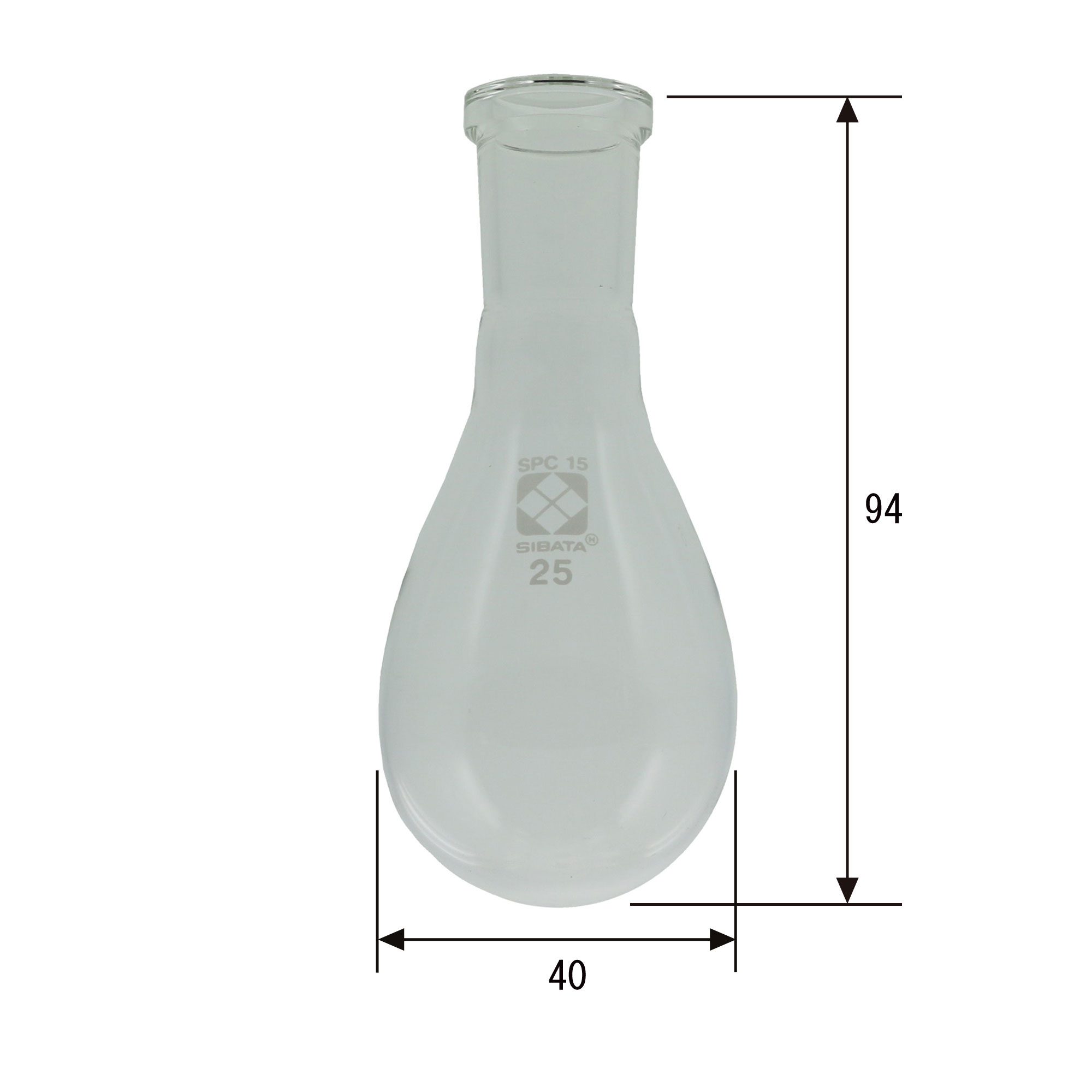 SPCナス形フラスコ 25mL