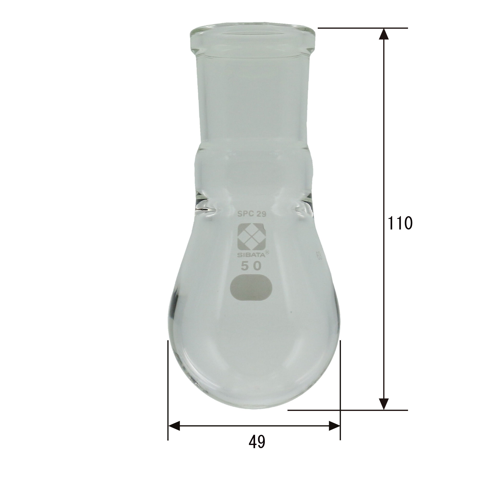 SPCナス形フラスコ 50mL