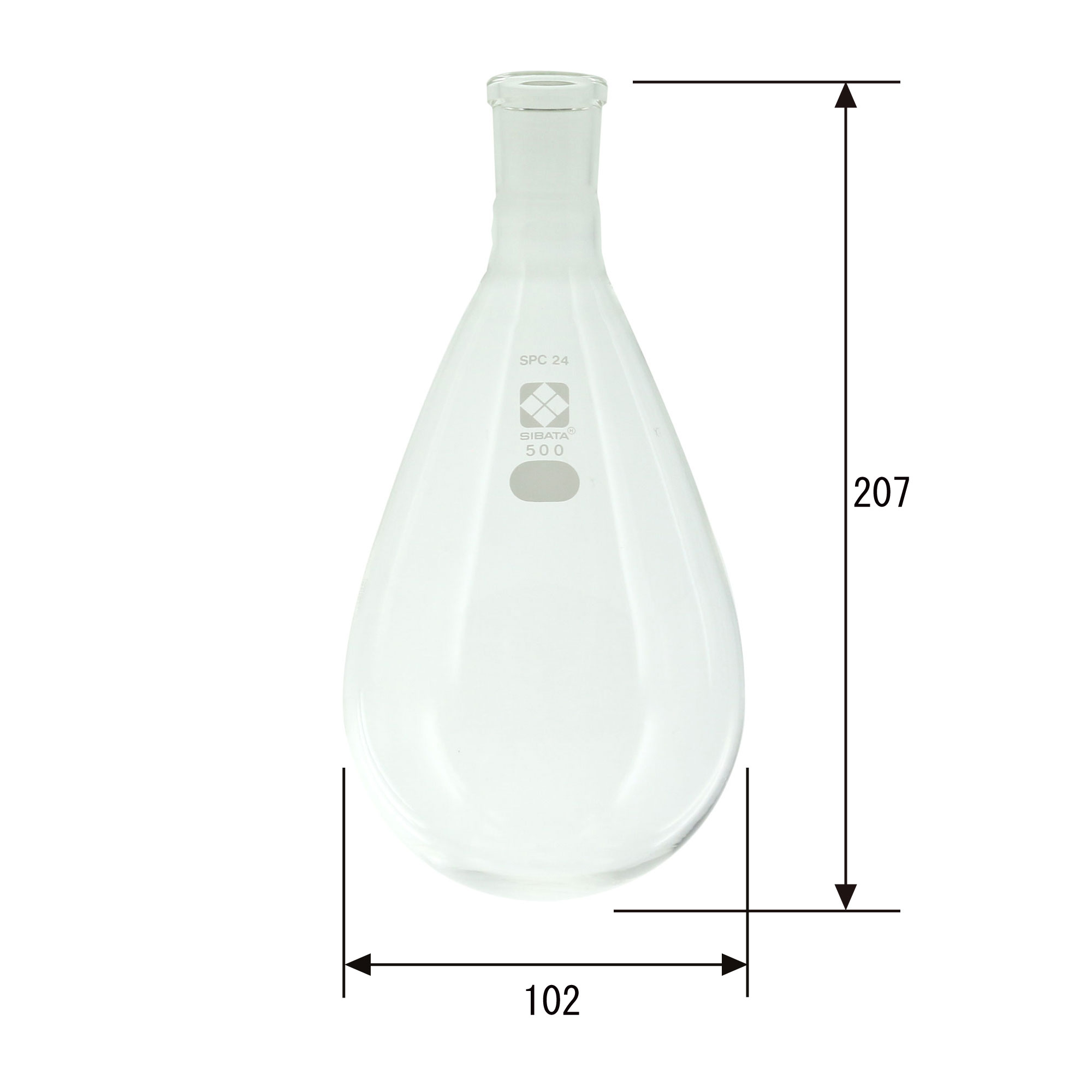 SPCナス形フラスコ 500mL