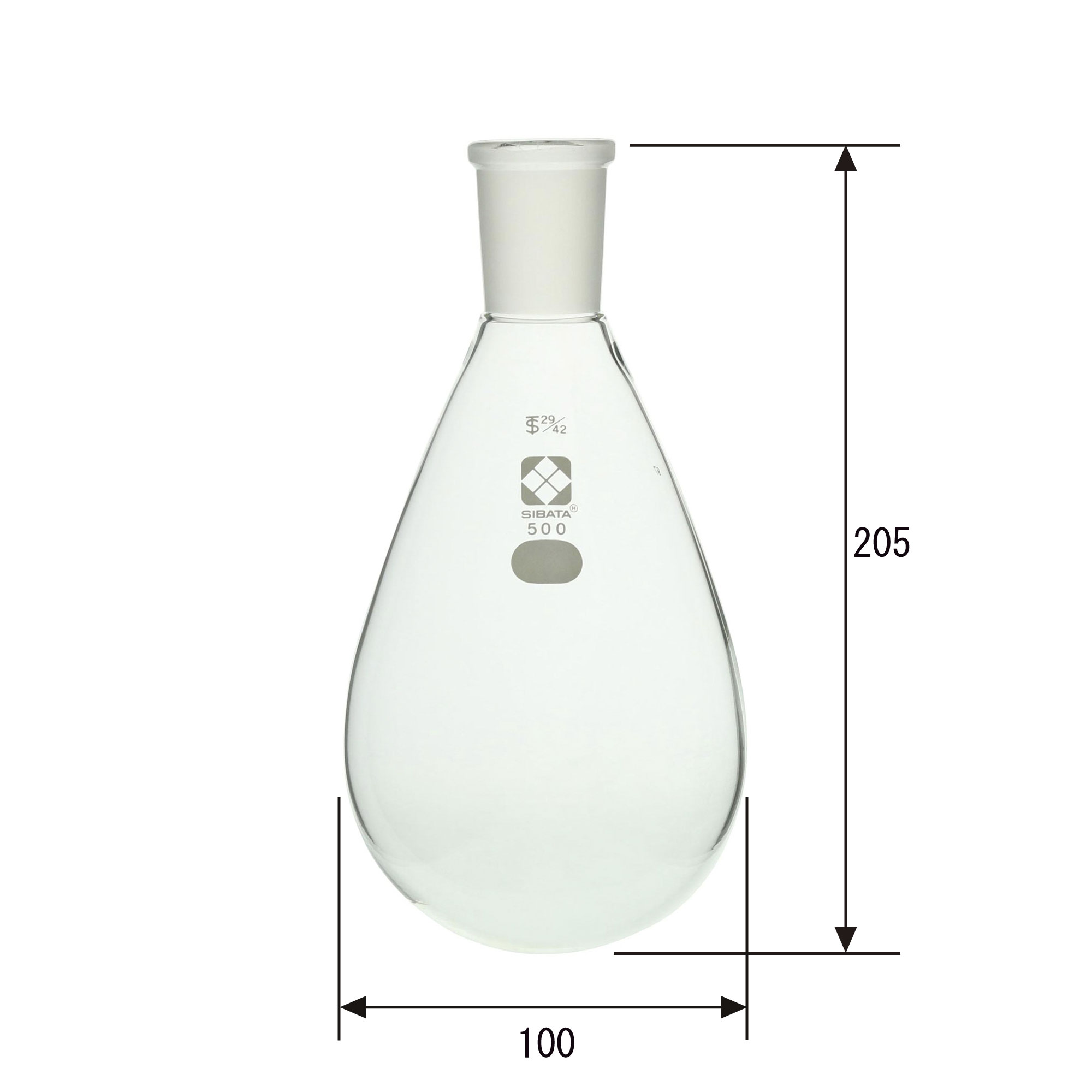 共通摺合ナス形フラスコ 500mL