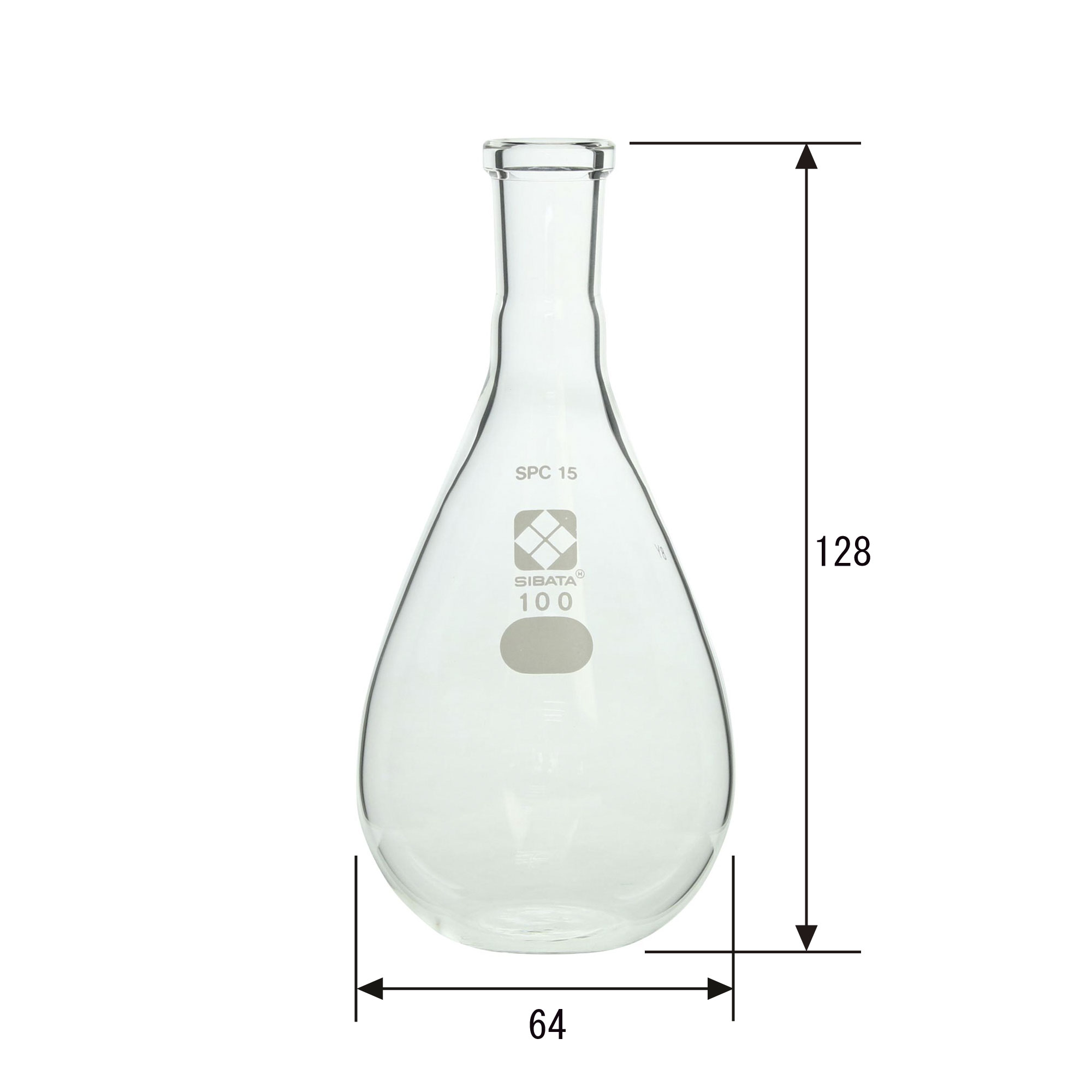 SPC平底ナス形フラスコ 100mL