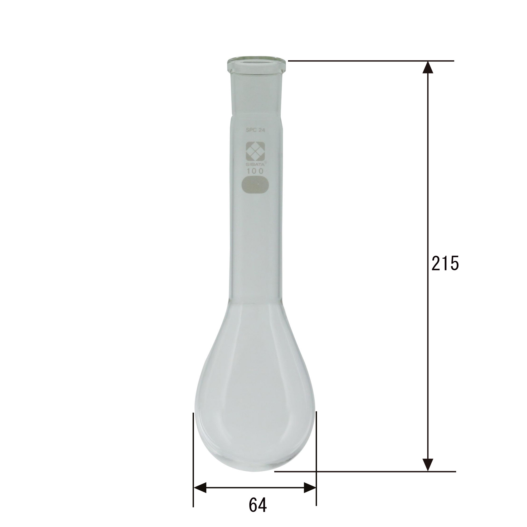 SPCケルダールフラスコ 100mL