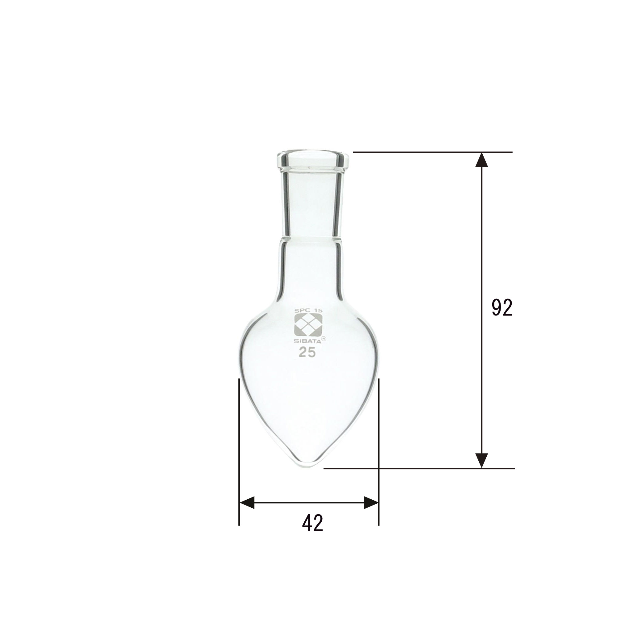 SPC梨形フラスコ 25mL