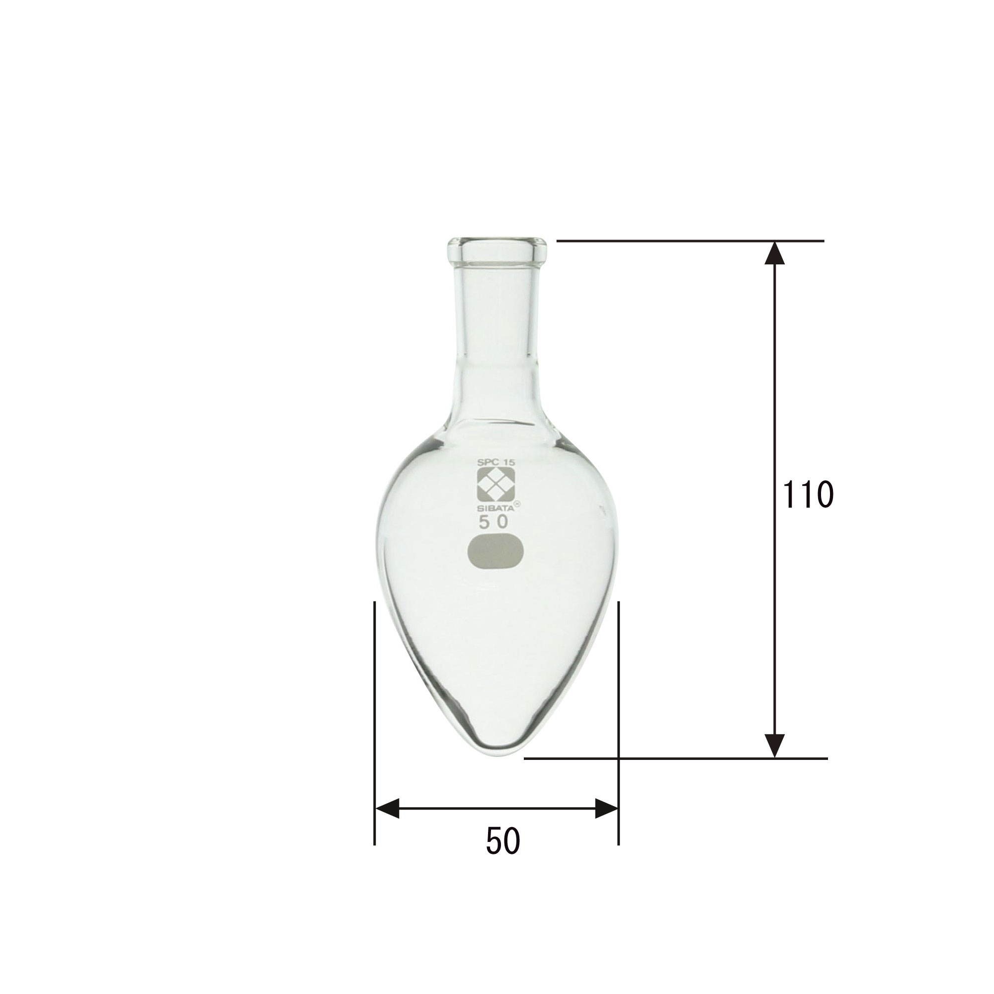 SPC梨形フラスコ 50mL