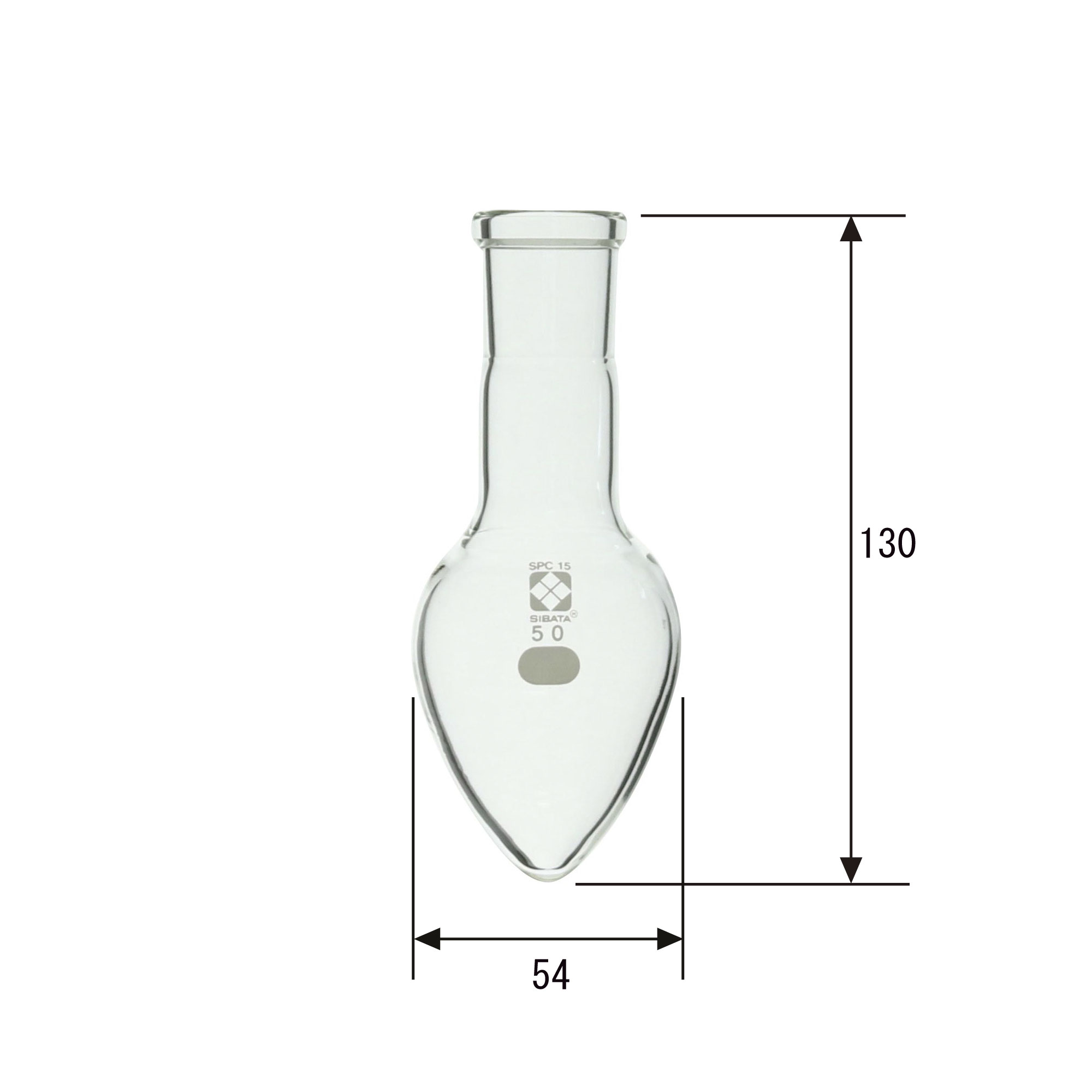 SPC梨形フラスコ 50mL