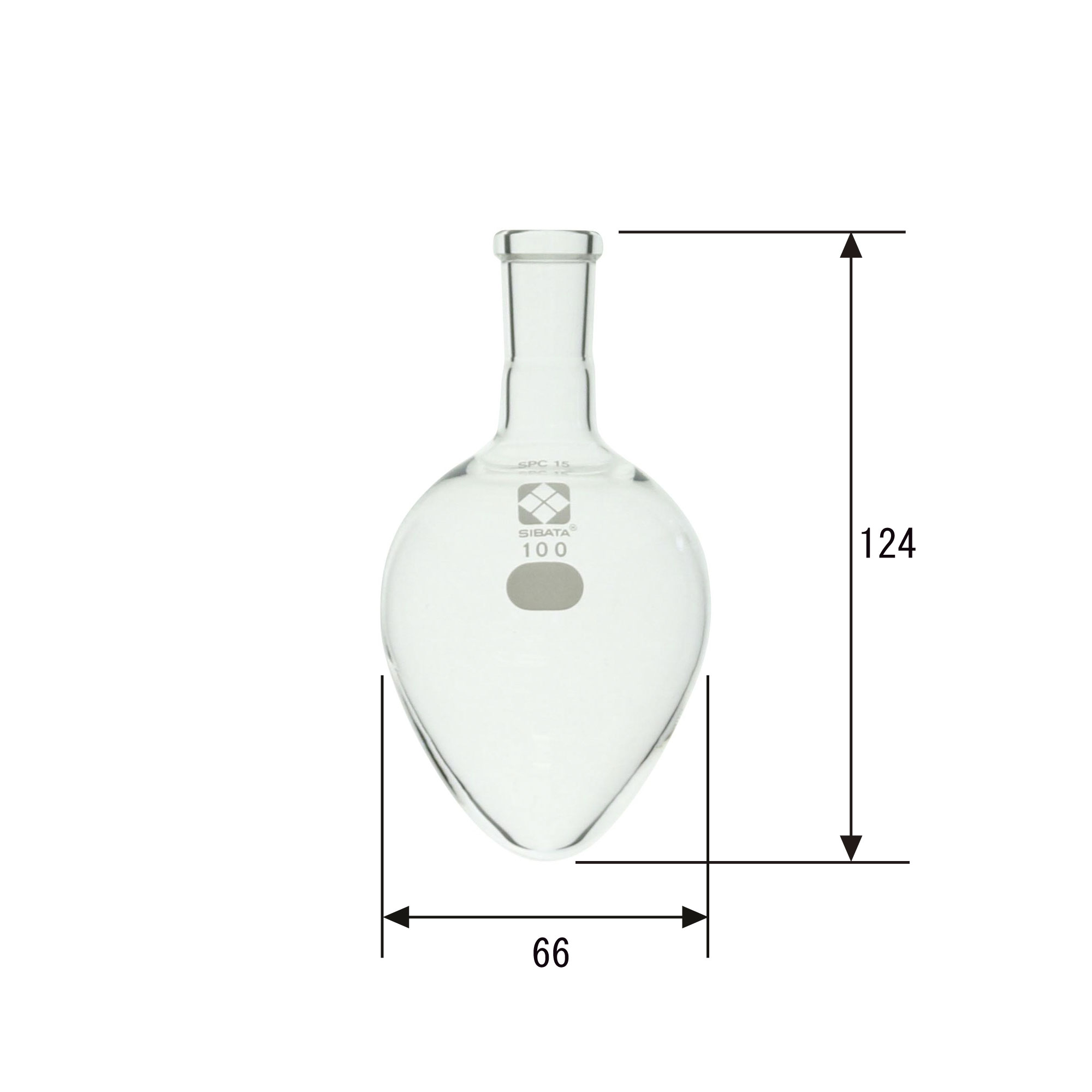 SPC梨形フラスコ 100mL