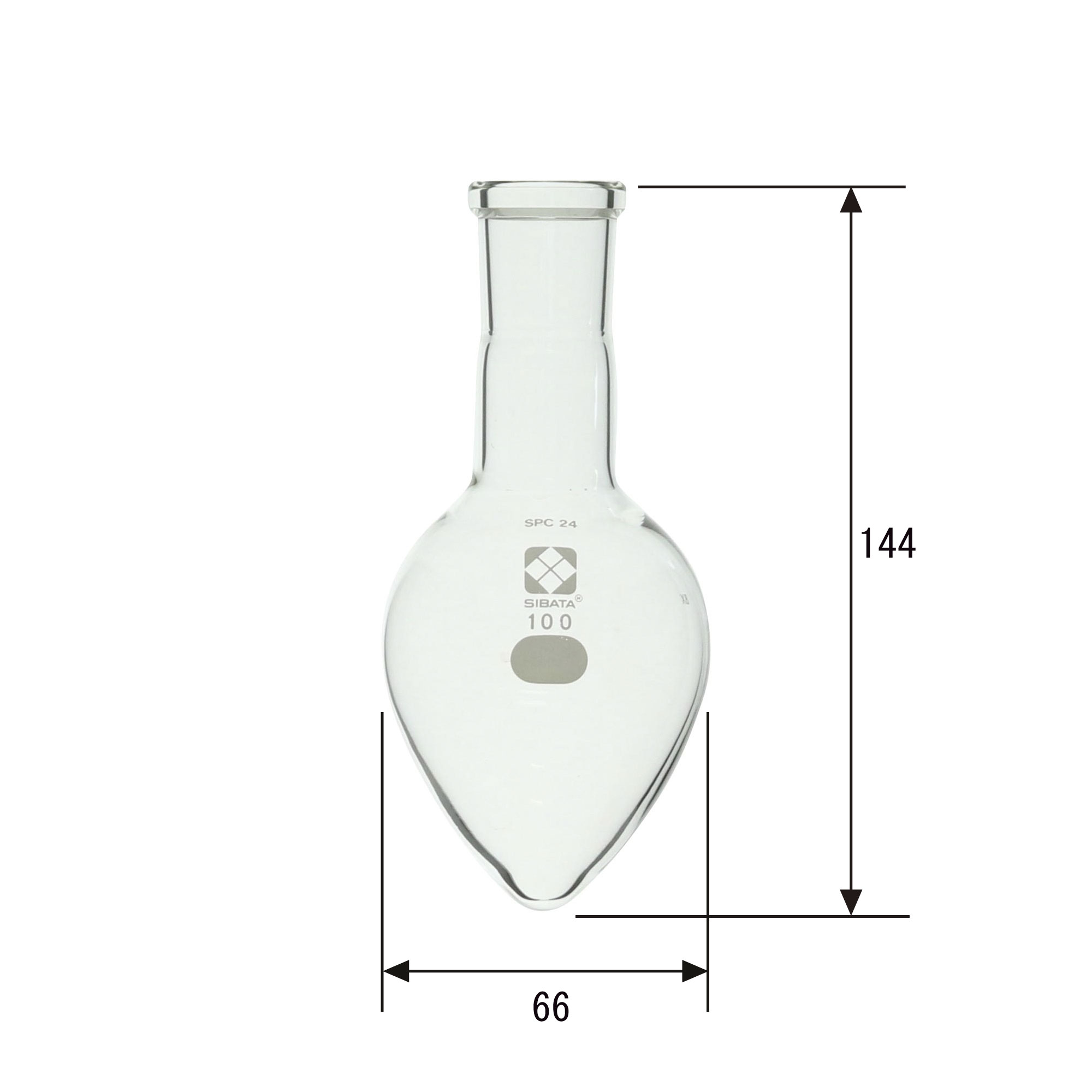 SPC梨形フラスコ 100mL