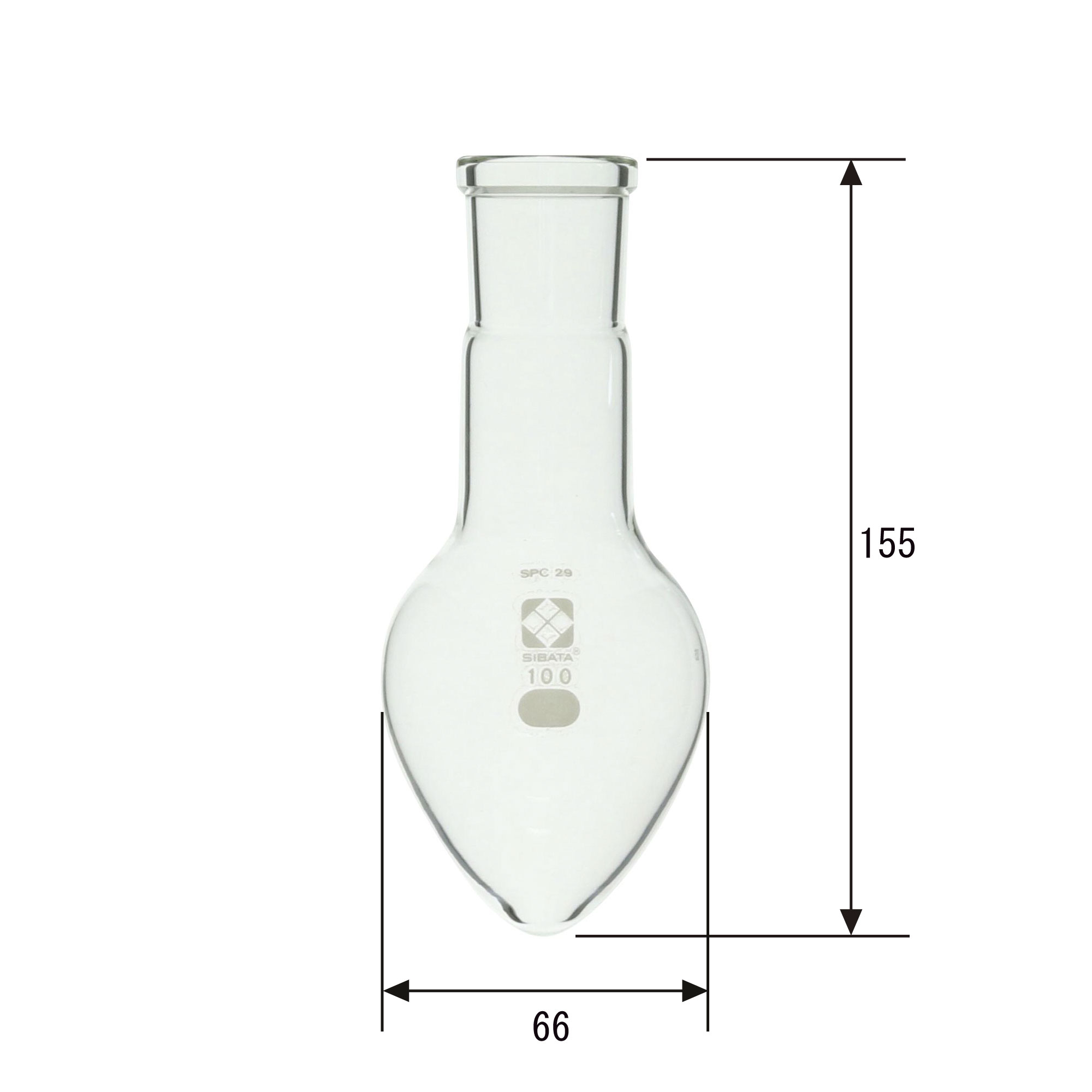 SPC梨形フラスコ 100mL
