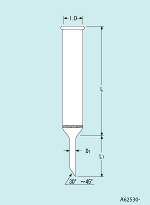 クロマトカラム ガラスフィルター付 GO-10型 内径10mm 長サ750~1400mm