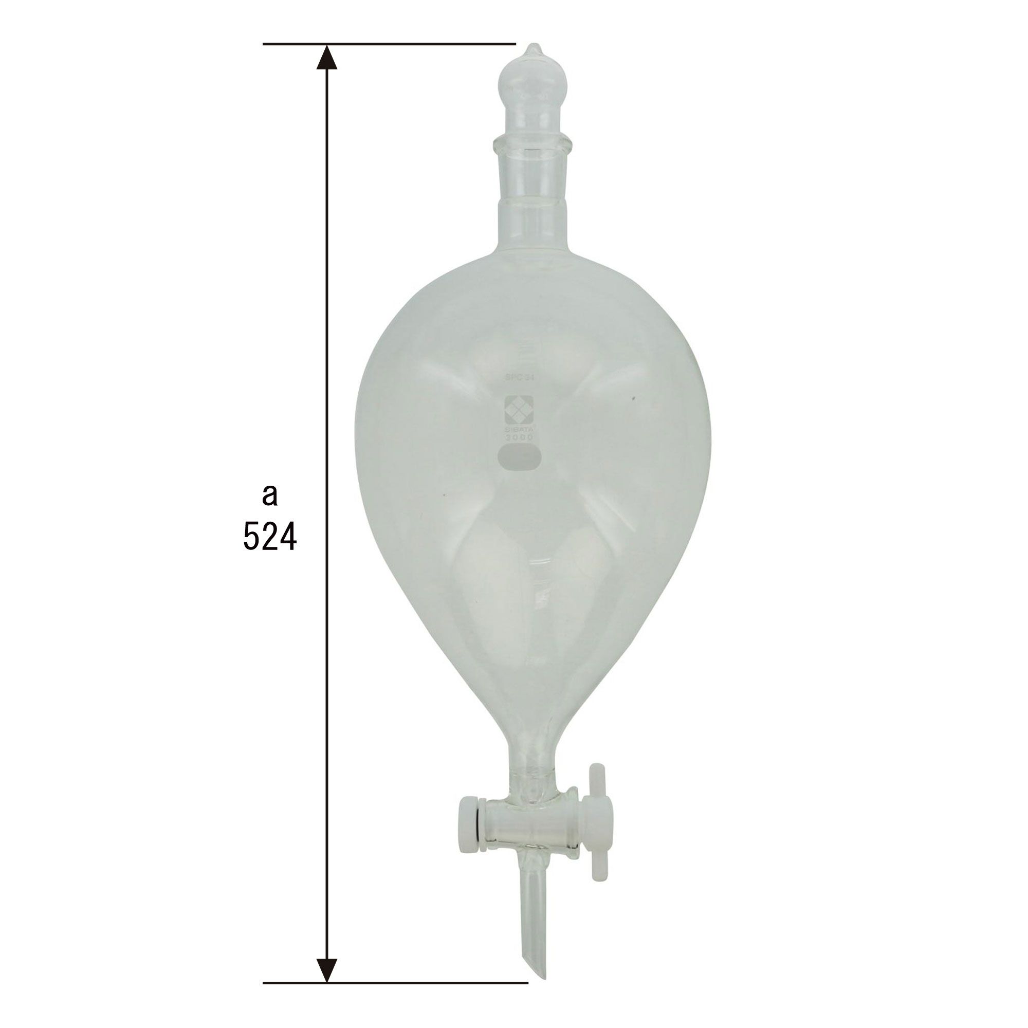 分液ロート スキーブ形 PTFEコック付 3L