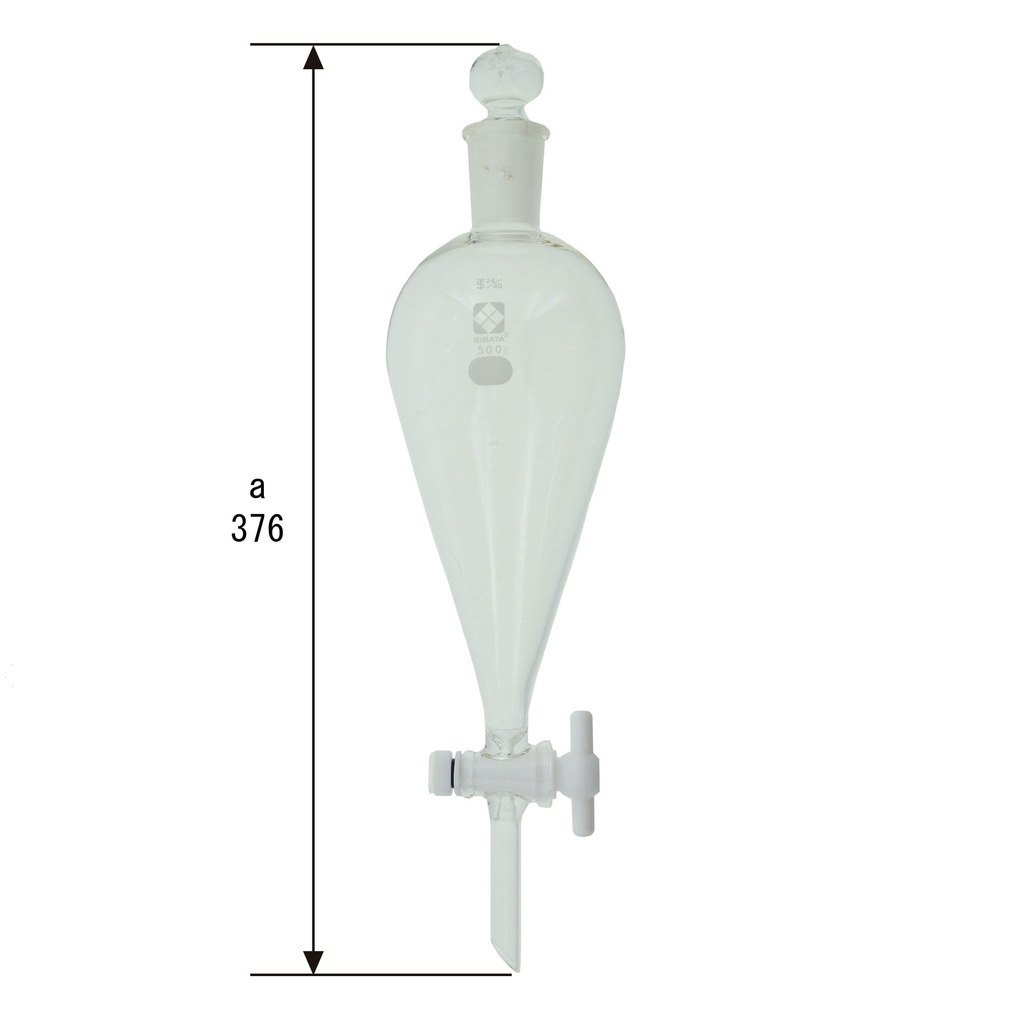 分液ロート スキーブ形 PTFEコック付 500mL