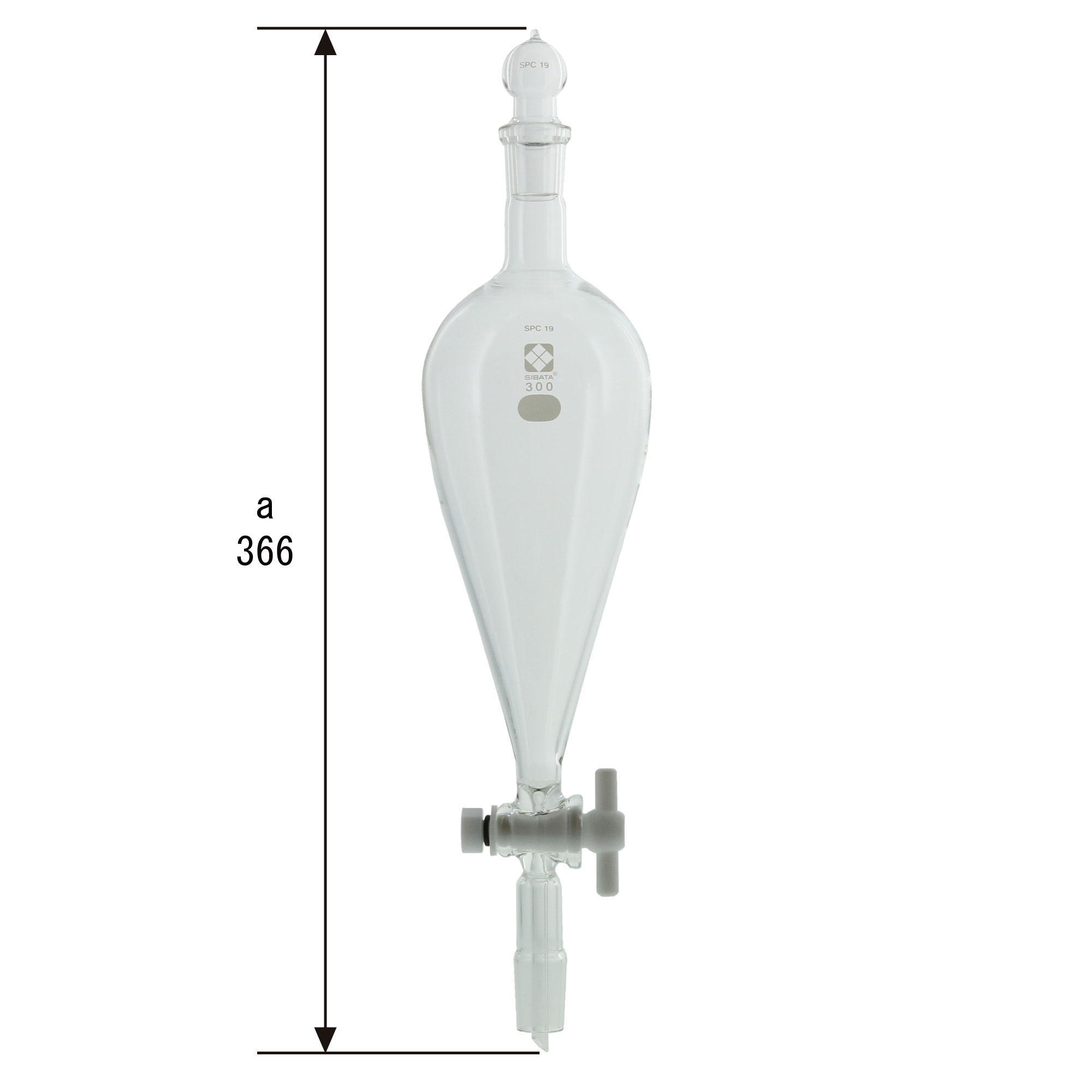 SPC分液ロート スキーブ形 PTFEコック付 300mL