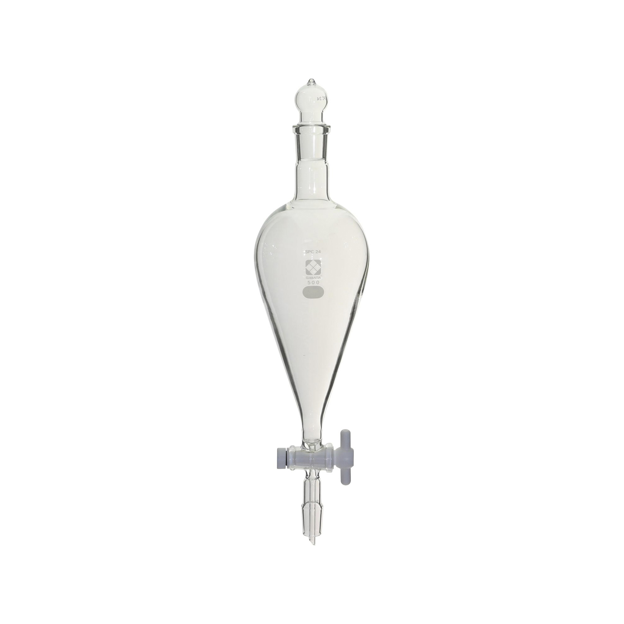 SPC分液ロート スキーブ形 PTFEコック付 500mL