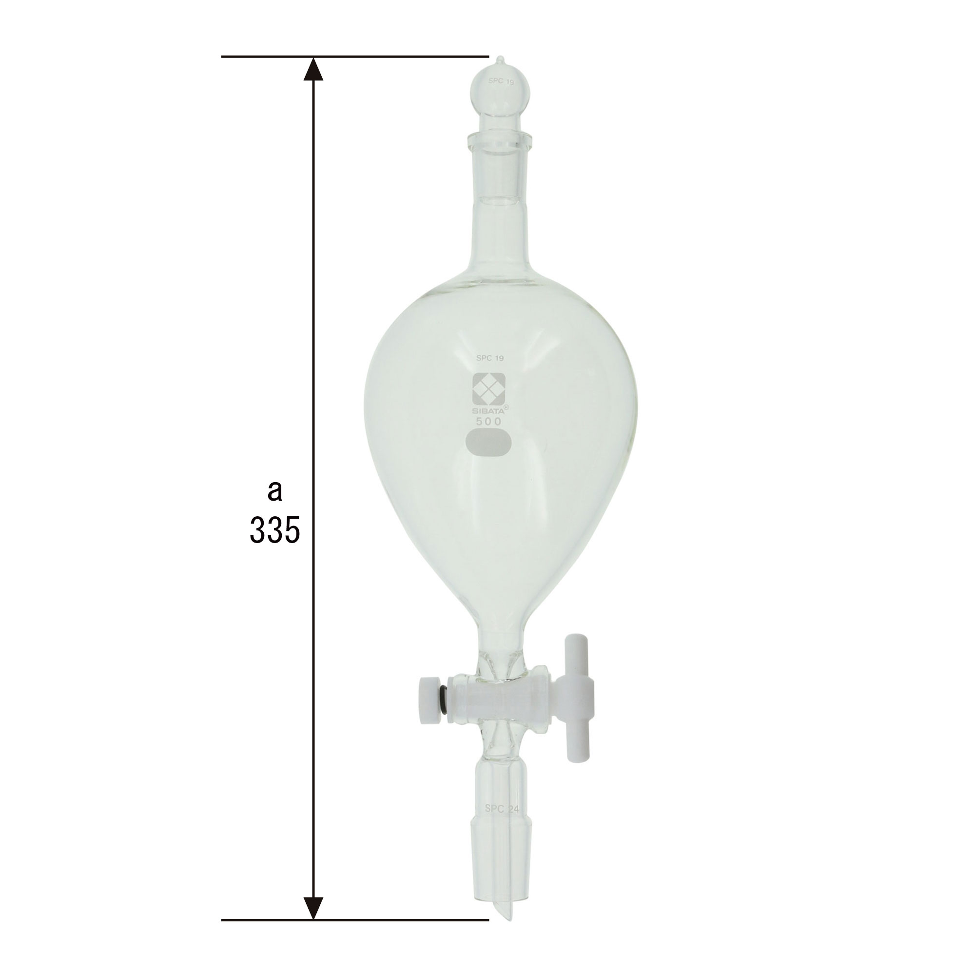 SPC分液ロート PTFEコック付 500mL