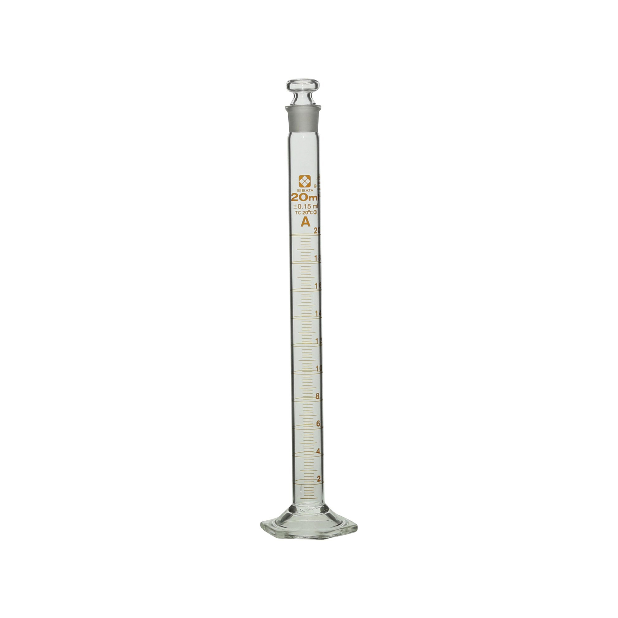 有栓メスシリンダー スーパーグレード 20mL