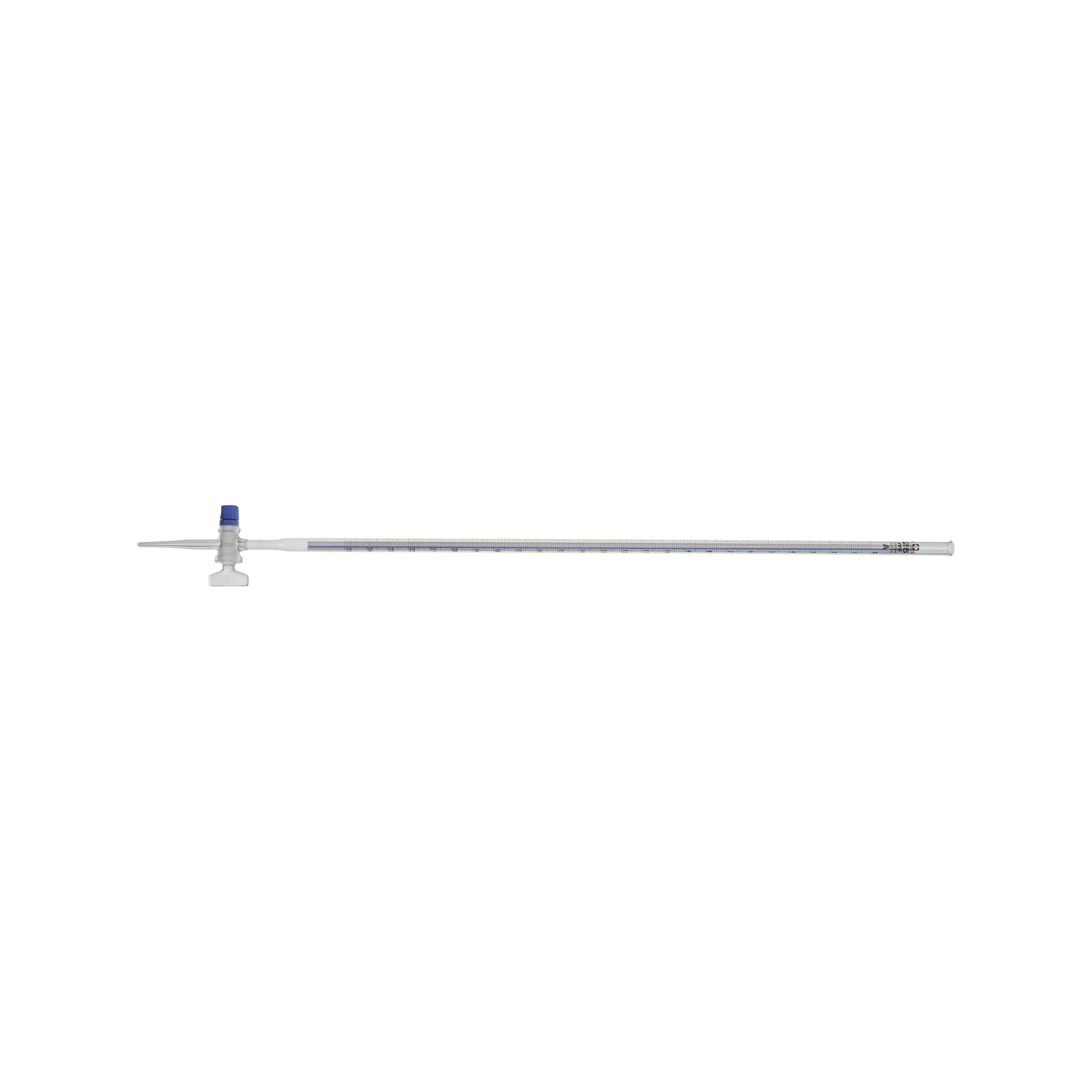 ビュレット スーパーグレード 青筋 ガラスコック付 25mL
