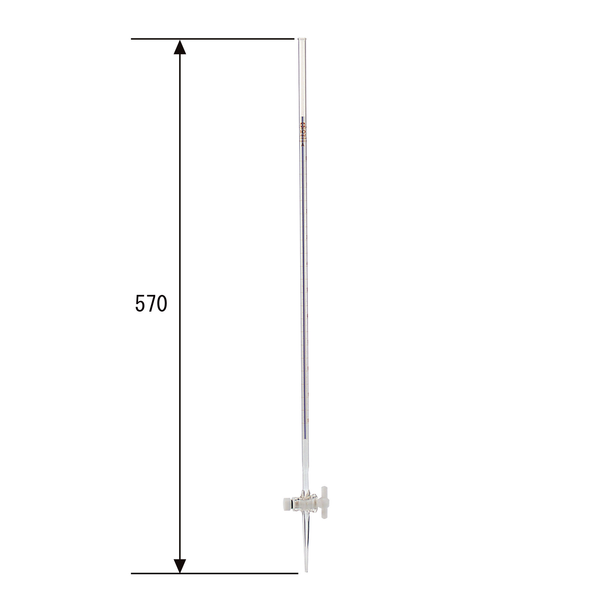 ビュレット スーパーグレード 青筋 PTFEコック付 10mL