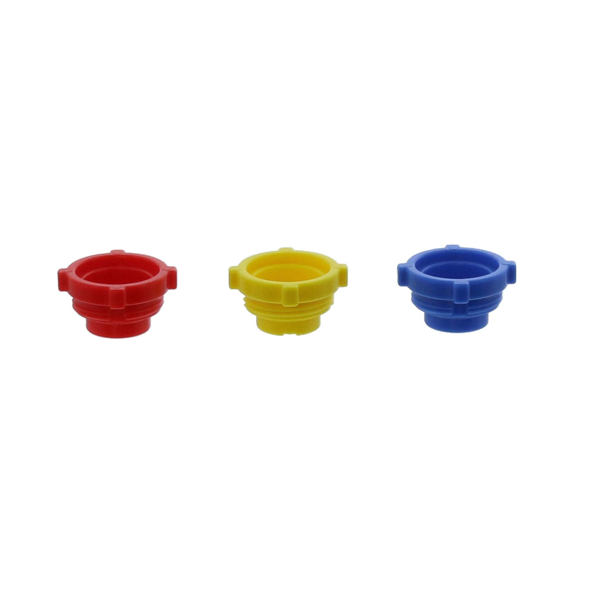 三色カラーキャップ 赤､青､黄 各1コ(CEマーキング品)