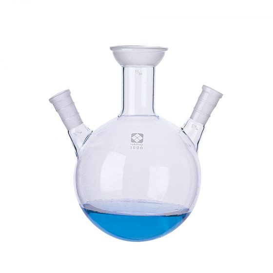 三口フラスコ 蒸留用 共通摺合せ 梨形 100mL