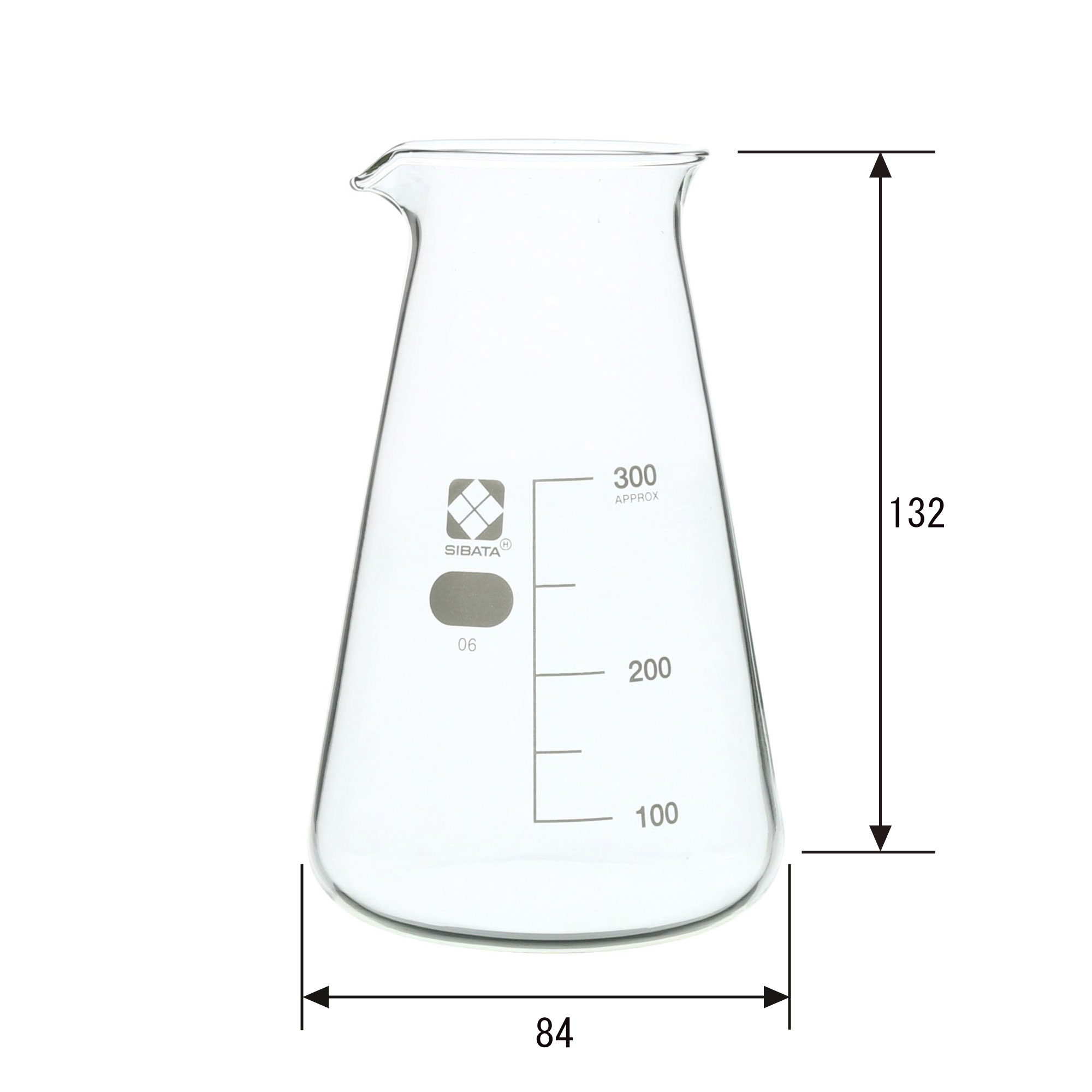 コニカルビーカー 目安目盛付 300mL