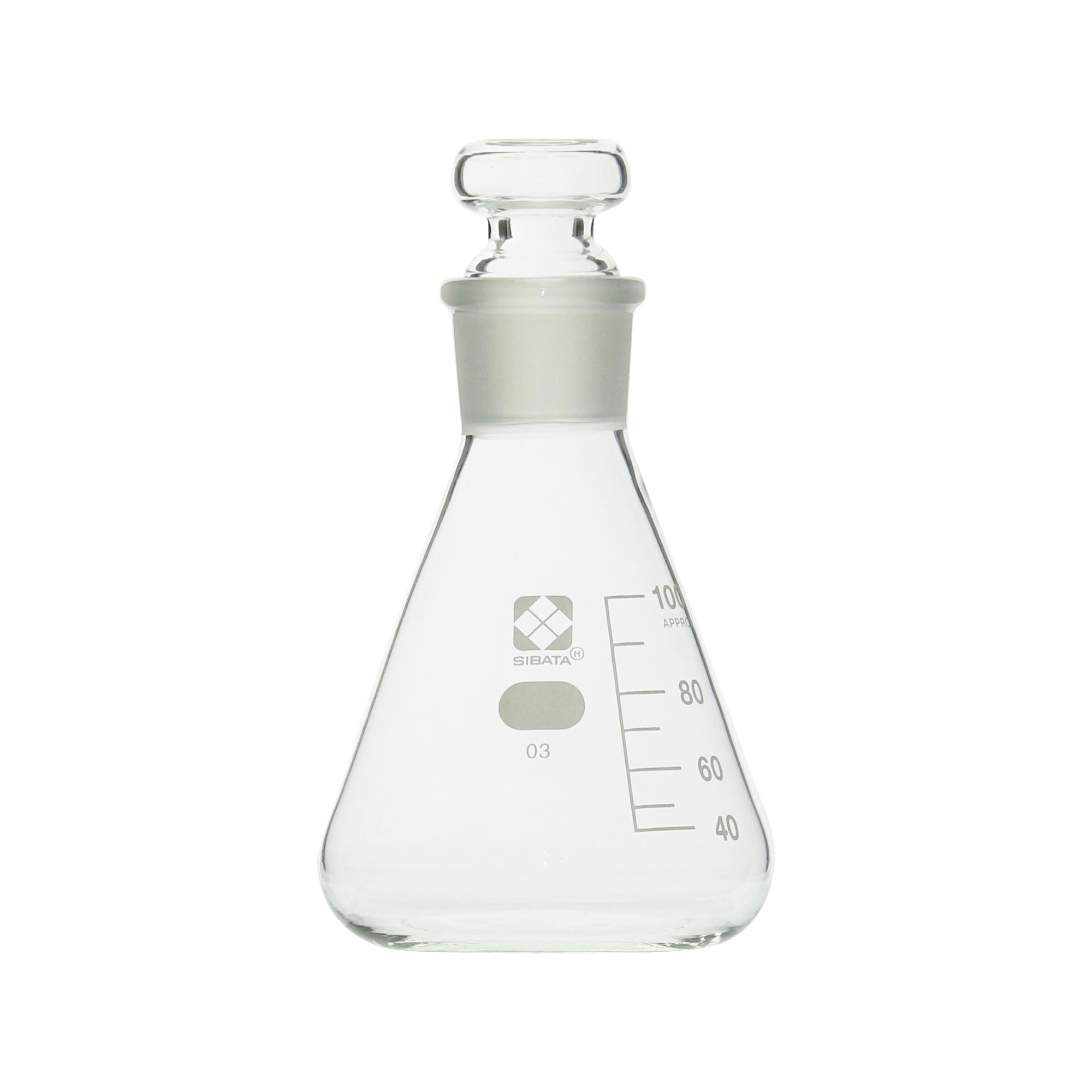 共通摺合せ共栓三角フラスコ 100mL