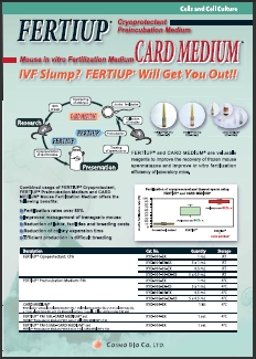 小鼠精子冻存液和体外受精培养基                              FERTIUP ®  &CARD MEDIUM ®