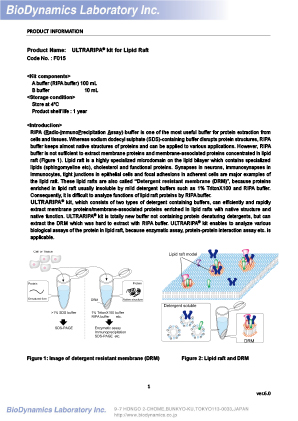 UltraRIPA 脂筏提取缓冲液套装                              UltraRIPA kit for Lipid Raft